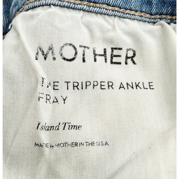Mother Womens The Tripper Ankle Fray Hem Island Time Button Fly Stretch Jeans 27 - Picture 14 of 16